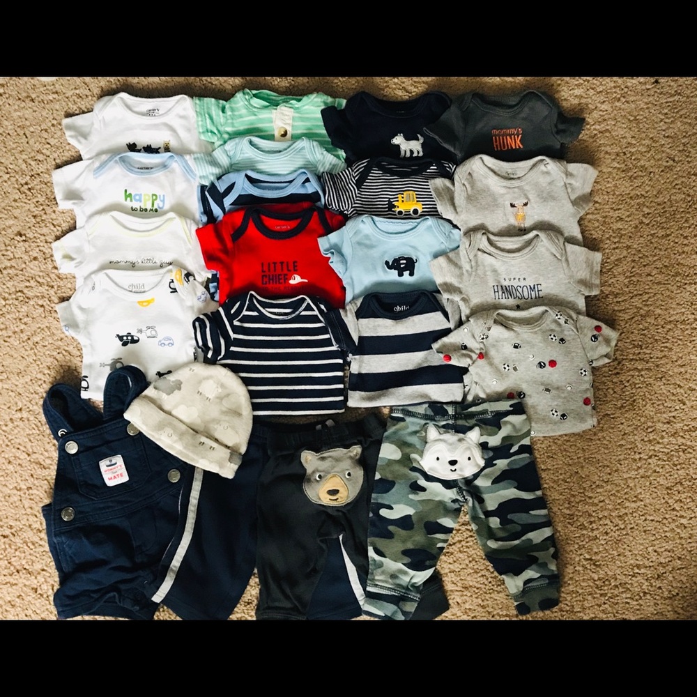Carters 22 pc. NB Boys mix and match clothes